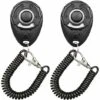 2 Confezioni Clicker Per Addestramento Cani, Fischietto Clicker Per Cani, Fischietto Clicker Per Cani, Per Addestramento Professionale Di Animali Domestici, Per Cani, Gatti, Uccelli, Cavalli (Nero)