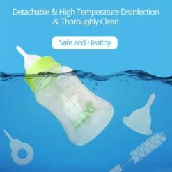 Biberon, Biberon Da 150 Ml Biberon Per Allattamento Al Seno Kit Per Allattamento Biberon Per Erogazione Di Acqua Con Scovolino Per Biberon Tettarella Di Ricambio Per Gattini Appena Nati Cuccioli Conig -Cibi per cani in Italia 88578678 5