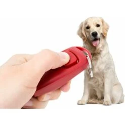 "Clicker 2 In 1 E Fischietto Per Cani" Clicker Per Cani/gatti/animali Domestici Clickertraining Aiuto All'addestramento Addestramento Del Cane Addestramento Del Cane Nel Colore Rosso -Cibi per cani in Italia 88579004 4