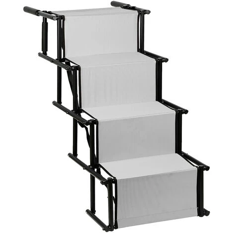 Rampa Auto Per Cani Leggera Con Struttura In Metallo Pieghevole E Fondo Antiscivolo Per Scale Per Animali Domestici Per Auto, SUV E Letti Alti Grigio Chiaro 3 Rampa Auto Per Cani Leggera Con Struttura In Metallo Pieghevole E Fondo Antiscivolo Per Scale Per Animali Domestici Per Auto, SUV E Letti Alti Grigio Chiaro