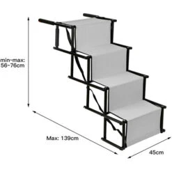 Rampa Auto Per Cani Leggera Con Struttura In Metallo Pieghevole E Fondo Antiscivolo Per Scale Per Animali Domestici Per Auto, SUV E Letti Alti Grigio Chiaro 8 Rampa Auto Per Cani Leggera Con Struttura In Metallo Pieghevole E Fondo Antiscivolo Per Scale Per Animali Domestici Per Auto, SUV E Letti Alti Grigio Chiaro -Cibi per cani in Italia 88717548 2