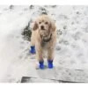 Stivale Per Cani ， Protezione Per Zampe, Scarpe Per Cani Antiscivolo ， Questi Comodi Stivali Per Cani Con Suola Morbida Sono Dotati Di Cinghie Riflettenti (4, Blu)
