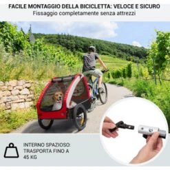 Klarfit Husky - Rimorchio Da Bici Per Cani, 250 L, Tela Oxford 600D -Cibi per cani in Italia 88753330 2