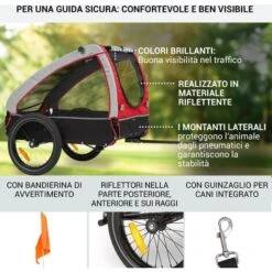 Klarfit Husky - Rimorchio Da Bici Per Cani, 250 L, Tela Oxford 600D -Cibi per cani in Italia 88753330 4 1