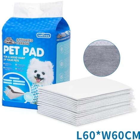 200 TAPPETINI 60x60 CM AL CARBONE ATTIVO SUPER ASSORBENTI PER CANI CANE TRAVERSE 5 200 TAPPETINI 60x60 CM AL CARBONE ATTIVO SUPER ASSORBENTI PER CANI CANE TRAVERSE - immagine 3