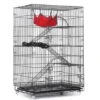 Gabbia Da Gioco Per Gatti Con Ruote Gabbia Per Parco Recinto In Metallo Casa A 4 Livelli L.90cm L.60cm H.130cm Con 2 Ante, Amaca, Letto, Scale A Rampa Recinto Per Animali Domestici Tooca -Cibi per cani in Italia 89569811 1