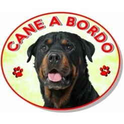 Adesivo Vetrofania Cane A Bordo Rottweiler