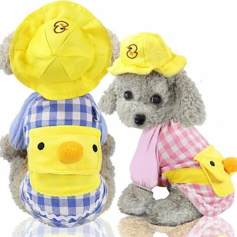 Camicia Per Cani Camicie A Quadri Per Animali Domestici Vestiti Estivi Per Animali Domestici Per Cani Cuccioli Zaino Per Cartoni Animati Anatra Con Cappello Giallo 6 Camicia Per Cani Camicie A Quadri Per Animali Domestici Vestiti Estivi Per Animali Domestici Per Cani Cuccioli Zaino Per Cartoni Animati Anatra Con Cappello Giallo - immagine 4
