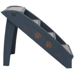 Hommoo Scala Per Cani Pieghevole Con 4 Gradini Grigio Scuro -Cibi per cani in Italia 90094139 4