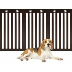 GOPLUS Cancelletto Di Sicurezza A 3/4 Pannelli, Barriera Pieghevole Con Cerniere Girevoli A 360¡ã E Piedini Antiscivolo, Recinto Per Porte E Scale Per Animali E Bambini (Marrone, 3 Pannelli) 10 GOPLUS Cancelletto Di Sicurezza A 3/4 Pannelli, Barriera Pieghevole Con Cerniere Girevoli A 360¡ã E Piedini Antiscivolo, Recinto Per Porte E Scale Per Animali E Bambini (Marrone, 3 Pannelli) -Cibi per cani in Italia 90601420 4