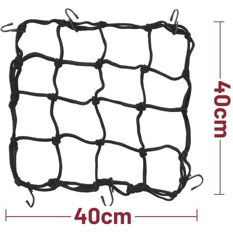 PrixPrime - Rete Elastica Portapacchi 40x40 Cm (2 Pezzi) Nera 5 PrixPrime - Rete Elastica Portapacchi 40x40 Cm (2 Pezzi) Nera - immagine 3