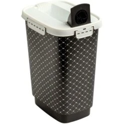 Rotho MyPet Cody Contenitore Per Alimenti Per Animali Domestici 10l Con Coperchio, Plastica Alimentare Senza BPA (PP), Nero, 10l (24,3 X 17,9 X 32,2 Cm)