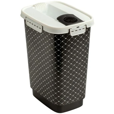 Rotho MyPet Cody Contenitore Per Alimenti Per Animali Domestici 10l Con Coperchio, Plastica Alimentare Senza BPA (PP), Nero, 10l (24,3 X 17,9 X 32,2 Cm) 4 Rotho MyPet Cody Contenitore Per Alimenti Per Animali Domestici 10l Con Coperchio, Plastica Alimentare Senza BPA (PP), Nero, 10l (24,3 X 17,9 X 32,2 Cm) - immagine 2
