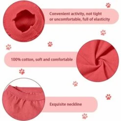 4 Pezzi T-Shirt Per Cani Tinta Unita Stampa Tinta Unita Abbigliamento Per Animali Camicie In Cotone Traspirante Morbido Gilet Felpa Estiva Per Cani Per Cani Di Taglia Media Ragazzi Ragazze 3XL -Cibi per cani in Italia 91189046 4