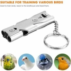 Fischietto Per Addestramento Di Animali Domestici, Fischietto Per Addestramento Di Uccelli Ad Ultrasuoni In Metallo Ritorno Al Nido Allenatore Di Promemoria Comportamentale Con Anello Per Uccelli -Cibi per cani in Italia 91190489 4