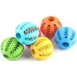 Palla Giocattolo Interattiva Per La Pulizia Dei Denti Del Cane, Palla Da Masticare In Gomma Palla Da Addestramento QI Puzzle Giocattolo Per Cane Gatto (5 Cm, Rosso) -Cibi per cani in Italia 91193274 4