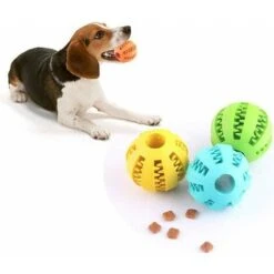 Palla Giocattolo Interattiva Per La Pulizia Dei Denti Del Cane, Palla Da Masticare In Gomma IQ Palla Da Allenamento Puzzle Giocattolo Per Cane Gatto (7 Cm, Rosso) -Cibi per cani in Italia 91193565 5