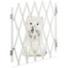 Relaxdays Cancelletto Di Sicurezza Per Cani, Barriera Porte E Scale, Allungabile 96 Cm, Alto 48,5-60 Cm, Bambù, Bianco -Cibi per cani in Italia 91259452 1