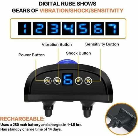 Collare Di Controllo Per Cani, Collare Di Addestramento Automatico Per Cani Con Modalità Suono/vibrazione/shock, 7 Livelli Di Sensibilità, Ricaricabile E Impermeabile Per Cani Di Taglia Piccola, Media 4 Collare Di Controllo Per Cani, Collare Di Addestramento Automatico Per Cani Con Modalità Suono/vibrazione/shock, 7 Livelli Di Sensibilità, Ricaricabile E Impermeabile Per Cani Di Taglia Piccola, Media - immagine 2