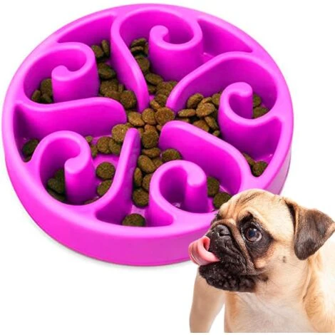 Ciotola Anti Glutton Per Gatti O Cani, Vassoio Interattivo Per Evitare L'Ansia, Per Animali Di Piccola, Media E Grande Taglia (Viola) 3 Ciotola Anti Glutton Per Gatti O Cani, Vassoio Interattivo Per Evitare L'Ansia, Per Animali Di Piccola, Media E Grande Taglia (Viola)