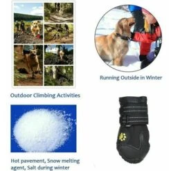 Stivali Protettivi Per Cani, Confezione Da 4 Scarpe Impermeabili Per Cani Di Taglia Media E Grande - Nero2 9 Stivali Protettivi Per Cani, Confezione Da 4 Scarpe Impermeabili Per Cani Di Taglia Media E Grande - Nero2 -Cibi per cani in Italia 92035415 3