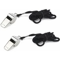 Fischietto In Acciaio Inossidabile Per Carrozze In 2 Pezzi Con Cordino (fischietto In 2 Pezzi)