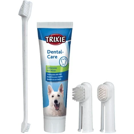 Set Per La Cura Di Denti Per Cani E Cuccioli - Trixie 3 Set Per La Cura Di Denti Per Cani E Cuccioli - Trixie