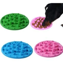None Ciotola Per Cani In Plastica Anti Soffocamento Ad Alimentazione Lenta Per Mangiare Cucciolo Gatto Rosa 1 Pz -Cibi per cani in Italia 93111417 2
