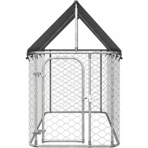 Nova Box Gabbia Per Cani Da Esterno Con Tetto In Acciaio Varie Dimensioni Dimensioni: 200 X 100 X 150 Cm 4 Nova Box Gabbia Per Cani Da Esterno Con Tetto In Acciaio Varie Dimensioni Dimensioni: 200 X 100 X 150 Cm - immagine 2
