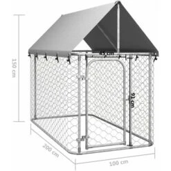 Nova Box Gabbia Per Cani Da Esterno Con Tetto In Acciaio Varie Dimensioni Dimensioni: 200 X 100 X 150 Cm 11 Nova Box Gabbia Per Cani Da Esterno Con Tetto In Acciaio Varie Dimensioni Dimensioni: 200 X 100 X 150 Cm -Cibi per cani in Italia 94024285 5