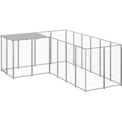 Nova Recinto Gabbia Per Cani Argento In Acciaio Impermeabile Varie Dimensioni Dimensioni: 4.84 M²