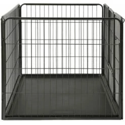 Nova Box Per Cuccioli In Acciaio Nero Con Porta Battente Varie Dimensioni Dimensioni: 123 X 77,5 X 74,5 Cm -Cibi per cani in Italia 94024890 4