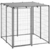 Nova Recinto Gabbia Per Cani Argento In Acciaio Resistente Varie Dimensioni Dimensioni: 110 X 110 X 110 Cm -Cibi per cani in Italia 94025431 1