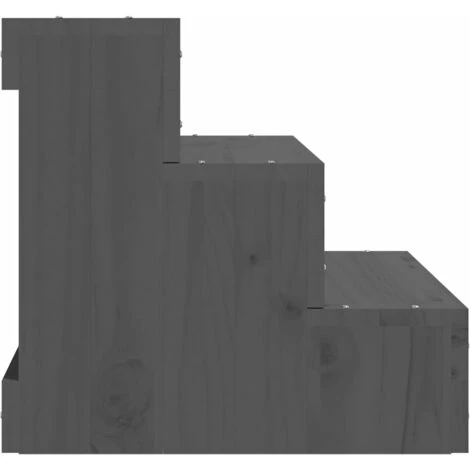 Nova Scala Per Animali In Legno Massello Di Pino 40x37,5x35 Cm Vari Colori Colore: Grigio 7 Nova Scala Per Animali In Legno Massello Di Pino 40x37,5x35 Cm Vari Colori Colore: Grigio - immagine 5