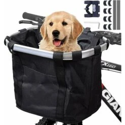 Cestino Per Bicicletta, Cestino Per Manubrio Della Bicicletta Staccabile, Cestino Per Cestello Anteriore In Tela Per Biciclette Borsa Per Animali Domestici In Lega Di Alluminio Per Mountain Bike, Picn