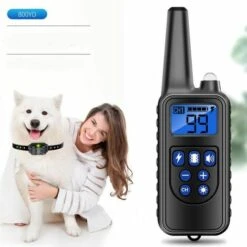 Collare Di Addestramento Per Cani Ricaricabile E Impermeabile Con Distanza Di 800 M, Scossa Elettrica, Suono Nero A -Cibi per cani in Italia 94165742 3