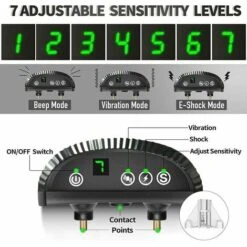 Collare Antiabbaio Per Cani, Collare Di Addestramento Per Cani Di Piccola Taglia Ricaricabile Impermeabile IP67, 3 Modalità Di Vibrazione/shock Elettrico/sensibilità Con Collare Per Cani A 7 Livelli R -Cibi per cani in Italia 94169205 3