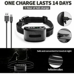 Collare Antiabbaio Per Cani, Collare Di Addestramento Per Cani Di Piccola Taglia Ricaricabile Impermeabile IP67, 3 Modalità Di Vibrazione/shock Elettrico/sensibilità Con Collare Per Cani A 7 Livelli R -Cibi per cani in Italia 94169205 4