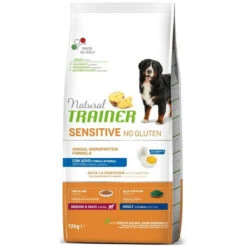 Trainer Natural Sensitive No Gluten Per Cani Adult M/M Con Uovo E Cereali Integrali Da 12 Kg