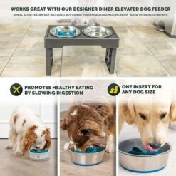 Cibo Per Cani A Spirale Lenta - Trasforma Una Ciotola Per Cani O Una Ciotola In Una Ciotola Lenta (per Rallentare Il Cibo Per Cani E Gatti). -Cibi per cani in Italia 94284843 5