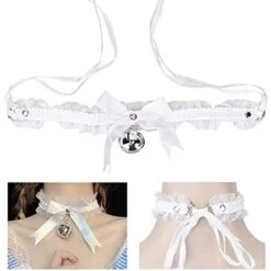 Collana Con Campanella Di Garza Sexy Carina Collana Di San Valentino Collana Per Ragazza In Puro Stile Di Lussuria Per Feste In Maschera Di Halloween (bianca) -Cibi per cani in Italia 94290432 3