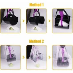 Pala Pieghevole Per Cacca Per Cani E Gatti Paletta Per Cacca Per Animali Domestici Manico Lungo, Cacca Facile Da Raccogliere, Nera E Viola (viola) -Cibi per cani in Italia 94291788 5