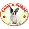 Adesivo Vetrofania Cane A Bordo Bulldog Francese -Cibi per cani in Italia 9434936 1