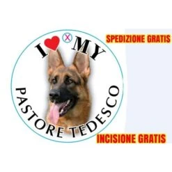 Medaglietta Per Cane Pastore Tedesco Incisione E Spedizione Gratis