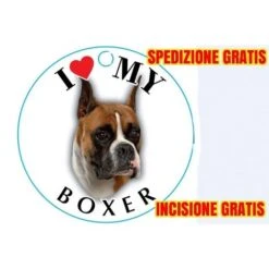 Medaglietta Per Cane Boxer Spedizione E Incisione Gratis