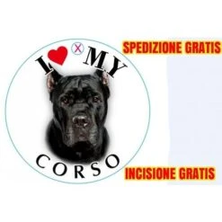 Medaglietta Per Cane Corso Spedizione E Incisione Gratis