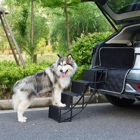 Nova Scaletta A 4 Gradini Per Cani Pieghevole Idrorepellente Supporto Fino A 55 Kg 5 Nova Scaletta A 4 Gradini Per Cani Pieghevole Idrorepellente Supporto Fino A 55 Kg - immagine 3