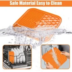 Confezione Da 2 Tappetini Da Leccare Per Cani E Gatti, Tappetino Da Leccare Premium Per Alleviare L'ansia Del Cane, Ciotole Per Cani A Alimentazione Lenta Per Ridurre La Noia, Tappetino Per Cibo Per C -Cibi per cani in Italia 94914203 4