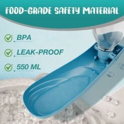 Borraccia Per Cani Da 550 Ml Borraccia Per Cani Da Viaggio Ciotola Per Acqua Per Gatti Facile Da Trasportare Borraccia Pieghevole Per Cani All'aperto - Blu -Cibi per cani in Italia 95082853 3