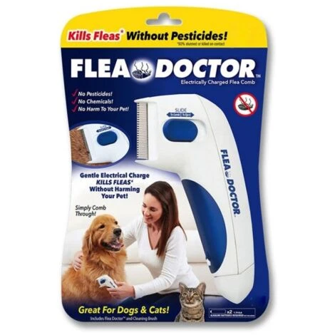 Trade Shop - Pettine Spazzola Elettrica Per Pelo Gatto Cane Antipulci Batterie 4 Trade Shop - Pettine Spazzola Elettrica Per Pelo Gatto Cane Antipulci Batterie - immagine 2